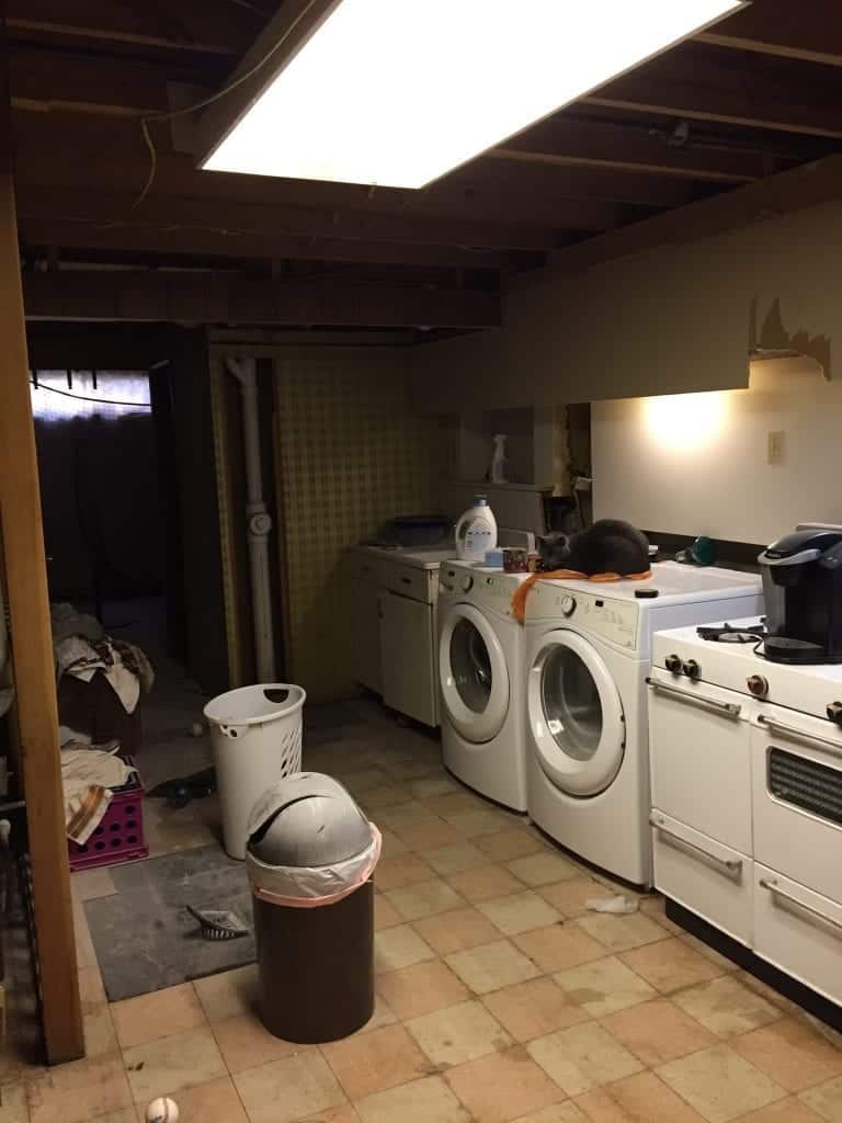 Before photo of laundry room